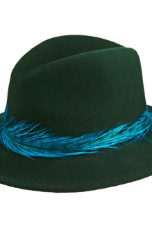 Eugenia Kim Harper Feather Trimmed Hat - Lyst