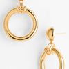 Tory Burch Rings Frontal Hoop Earrings in Gold - Lyst