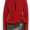 Lanvin Peplum Woolblend Jacket in Red - Lyst