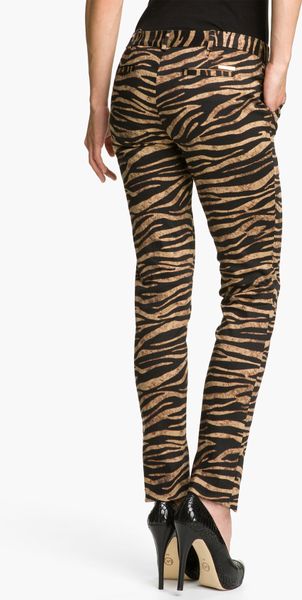 red zebra print pants