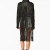 Nasty Gal Ascii Leather Moto Jacket Fringe in Black - Lyst