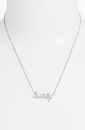 Ariella Collection Messages Love Script Pendant Necklace - Lyst