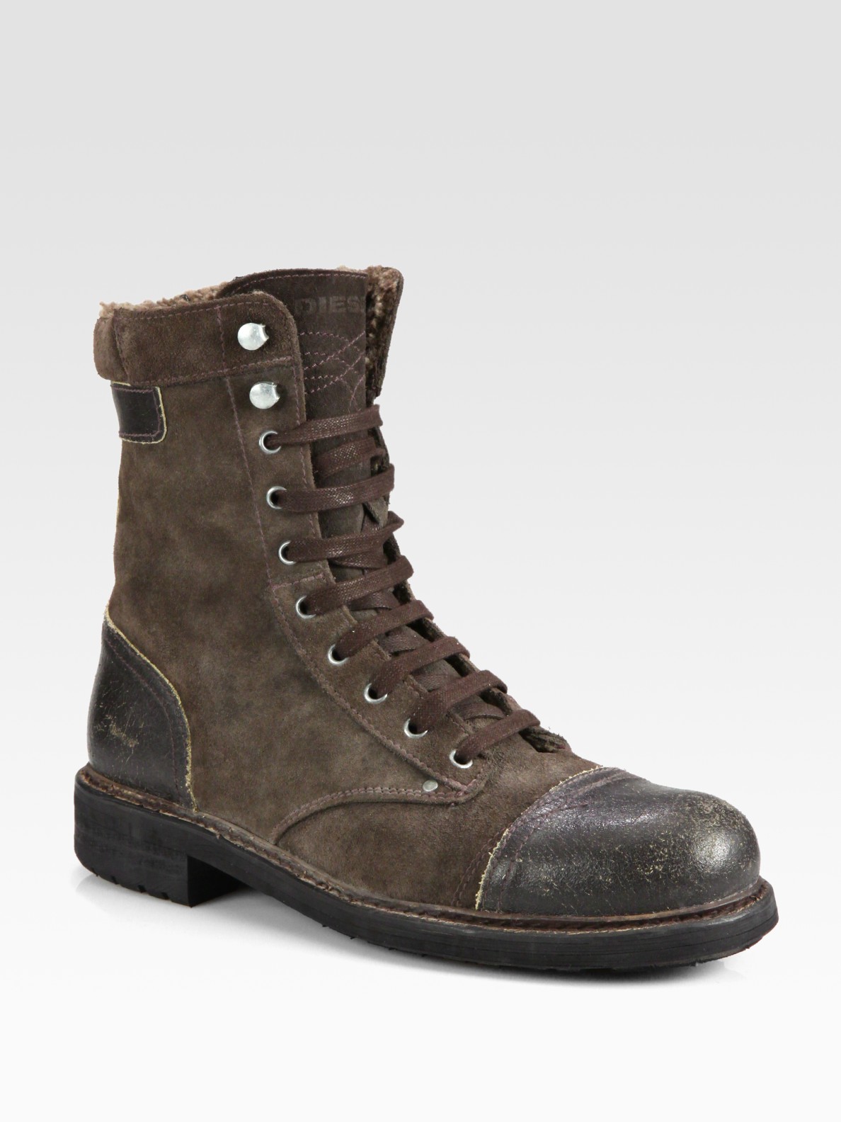 diesel boot diesel butch cassidy laceup boot in brown for diesel boot diesel butch cassidy laceup boot in brown for