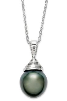 Eci Sterling Silver Cultured Tahitian Pearl Pendant - Lyst
