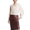 H&m Leather Skirt in Purple (burgundy) - Lyst