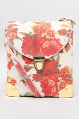 Jeffrey Campbell The Later Bag in Ivory Coral Floral