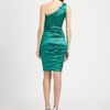 Nicole Miller Oneshoulder Dress in Green (emerald) - Lyst