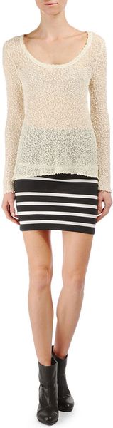 Rag & Bone Juliet Crew Neck Sweater in Beige (white) - Lyst