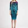 Roberto Cavalli Printed Jersey Dress in Blue (turquoise) - Lyst