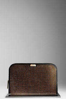 Burberry Studded Leather Document Case - Lyst