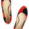 Charlotte Olympia Suits You Appliquéd Suede Ballet Flats in Red (black) - Lyst