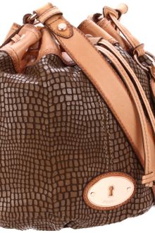 Fossil Fossil Maddox Embossed Drawstring Hobo - Lyst