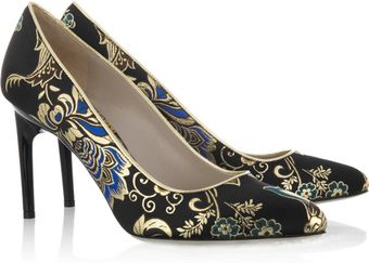 Jason Wu Lily Leather Trimmed Brocade Pumps - Lyst