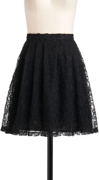 Modcloth We Just Mesh Skirt in Black - Lyst