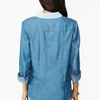 Nasty Gal Chambray Block Shirt in Blue (chambray) - Lyst
