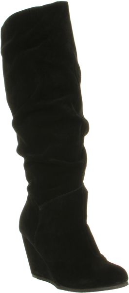 Office Gallivanting Slouch Black Suede - Lyst