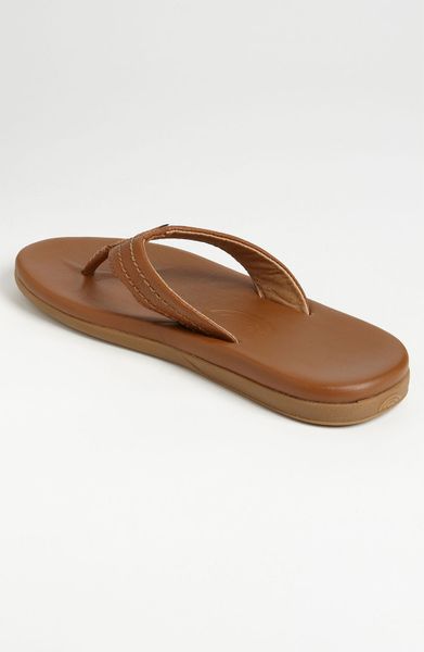 Rainbow South Cove Leather Flip Flop in Brown for Men (tan brown ...