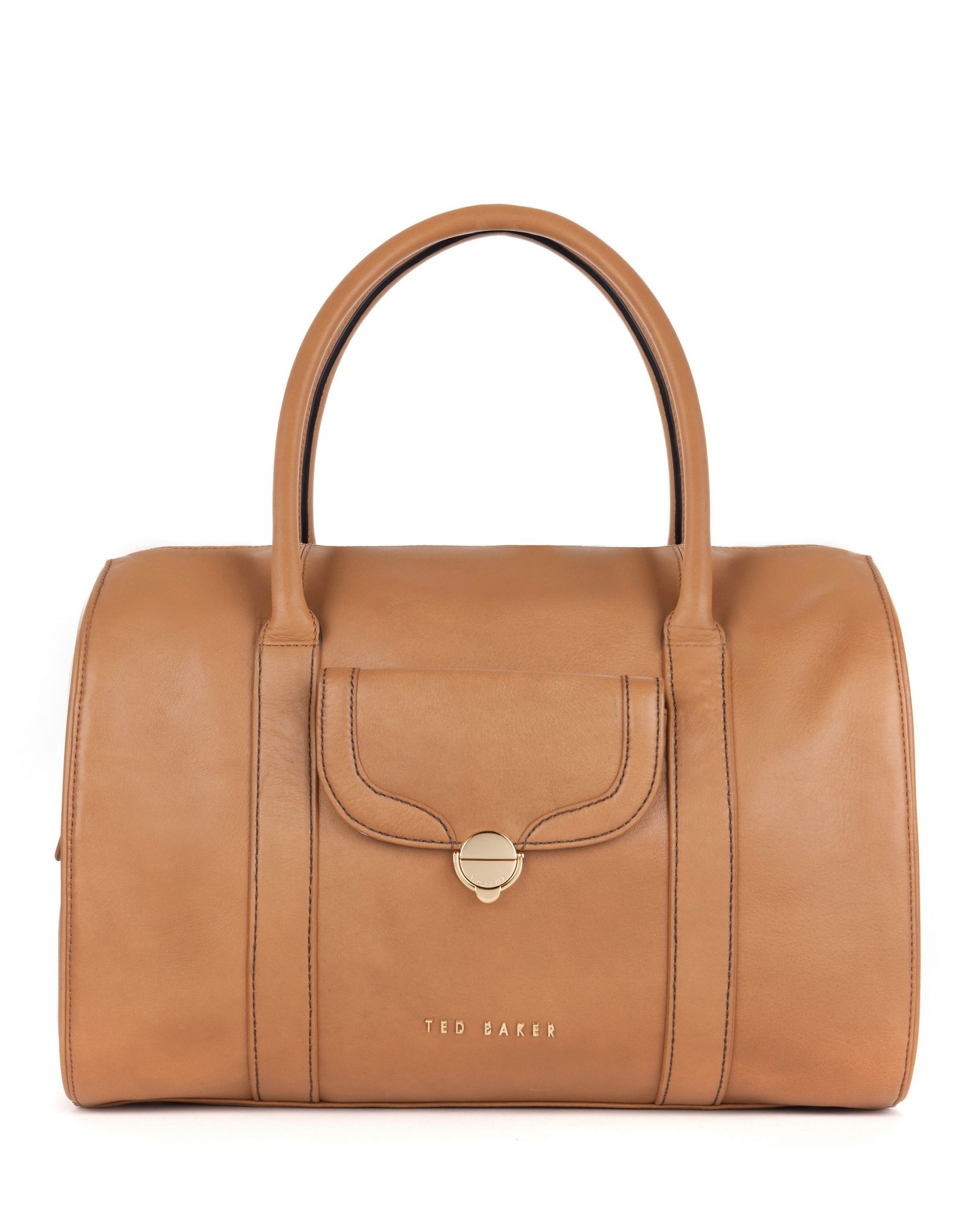 red and blue handbag