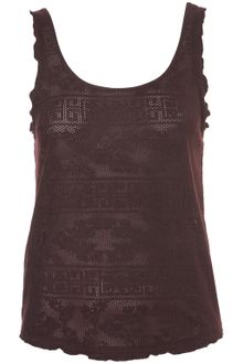 Topshop Scallop Frill Lace Vest - Lyst