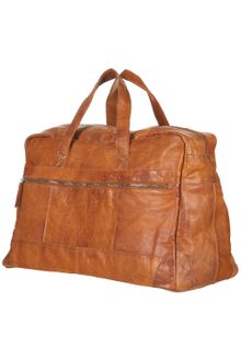 Topshop Leather Zip Weekend Holdall - Lyst