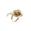 Yves Saint Laurent  GoldPleated Tin Flower Ring in Gold - Lyst