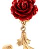 Dolce & Gabbana Rose Drop Earrings in Red (rose) - Lyst