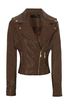 Jane Norman Black Pu Biker Jacket - Lyst