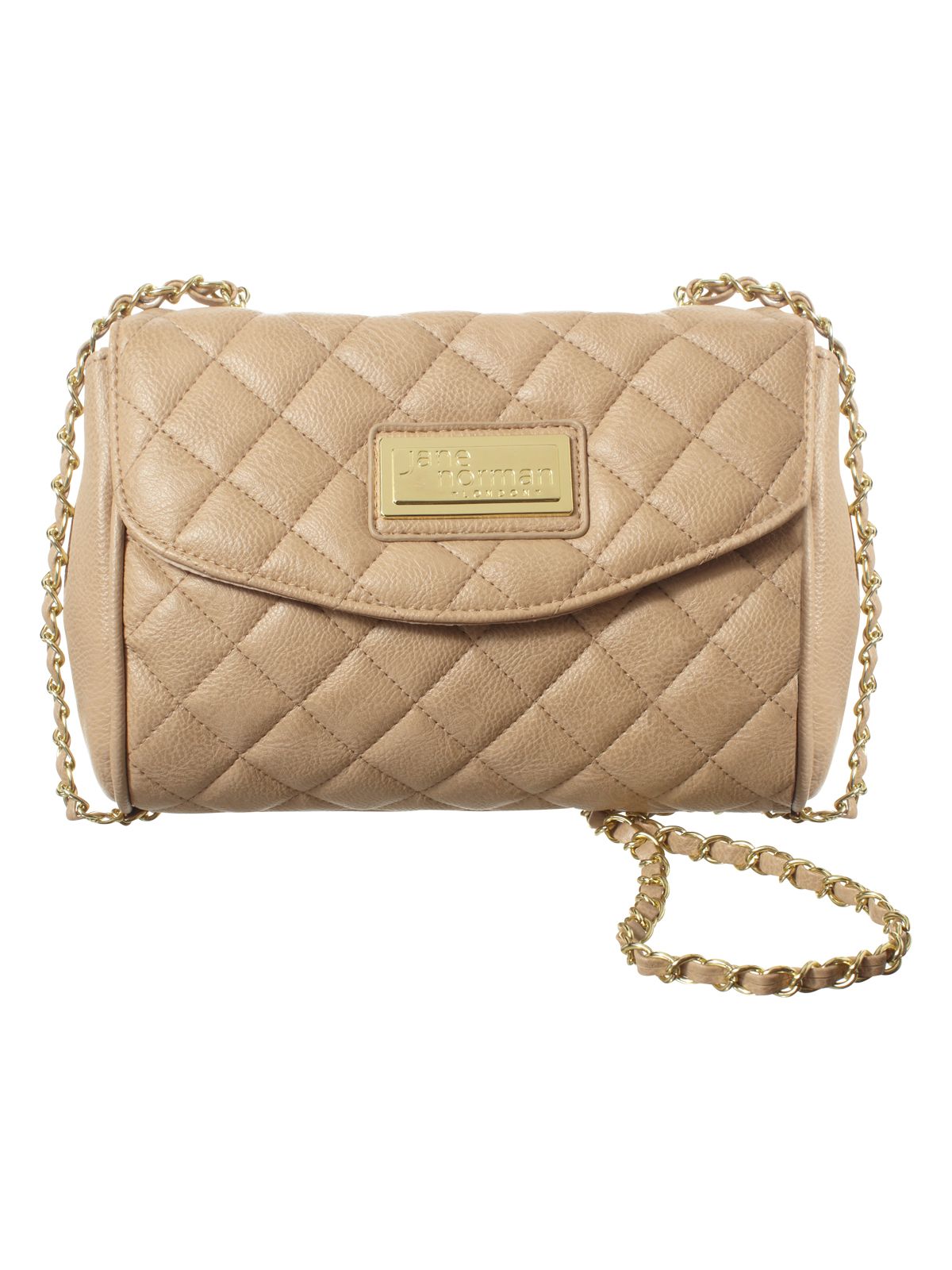 Jane Norman Cream Quilted Cross Body Bag in Beige (cream) Lyst