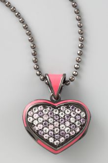 M.c.l By Matthew Campbell Laurenza Pave Heart Pendant Necklace - Lyst