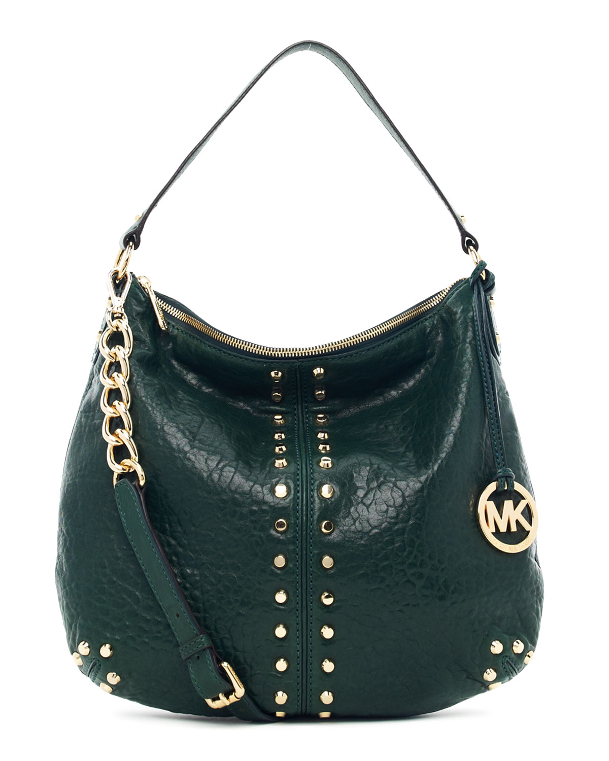 Michael Michael Kors Uptown Astor Large Shoulder Bag in Green (hunter