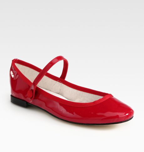 red repetto ballet flats