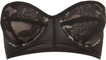 Topshop Contrast Lace Strapless Bra - Lyst
