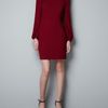 Zara Puff Sleeve Dress in Red (maroon) - Lyst