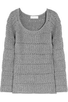 Donna Karan New York Basketweave Alpaca and Silkblend Sweater - Lyst