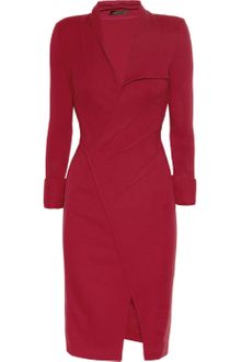 Donna Karan New York Pleated Stretch Wool Dress - Lyst