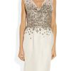 Lela Rose Embellished Silk Organza Dress in White (ivory) - Lyst
