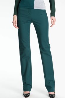 St. John Yellow Label Straight Leg Twill Pants - Lyst