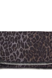 Stella McCartney Grey Leopard Falabella Clutch - Lyst