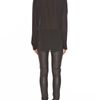 Alexander Wang Silk Georgette Mock Neckplacket Blouse in Black - Lyst