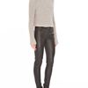 Alexander Wang Chunky Half Cardigan Cropped Pullover in Gray (light grey) - Lyst