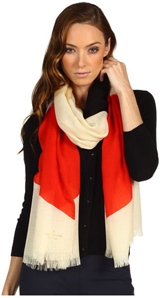 Kate Spade Abstract Signature Logo Bow Scarf in Beige (m) - Lyst