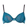 Kiki De Montparnasse Peacockblack Leavers Lace Ingenue Demi Bra in Blue (peacock) - Lyst
