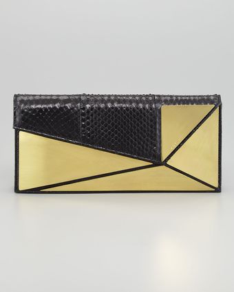 Kotur Marcil Plated Snakeskin Clutch - Lyst