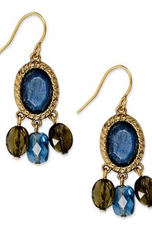 Lauren by Ralph Lauren Goldtone Multiaccent Drop Earrings - Lyst
