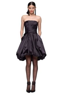 Oscar de la Renta Duchess Satin Strapless Bubble Dress - Lyst