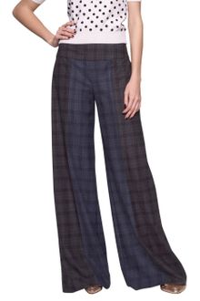 Oscar de la Renta Flannel Plaid Hiwaist Pants - Lyst
