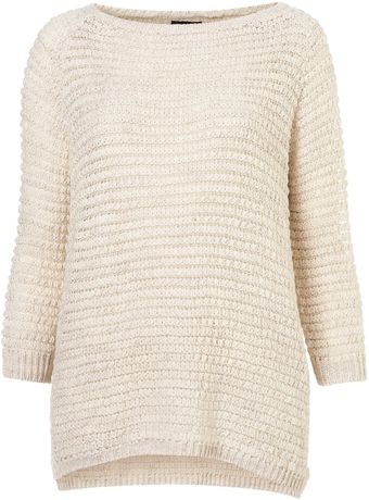 Topshop Knitted Grill Stitch Jumper - Lyst