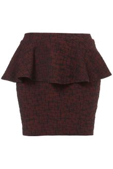 Topshop Cross Textured Peplum Skirt - Lyst