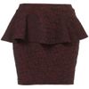 Topshop Cross Textured Peplum Skirt in Red (oxblood) - Lyst