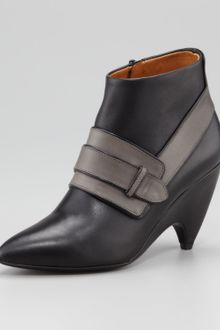 Balenciaga Twotone Bucklefront Arcade Bootie - Lyst